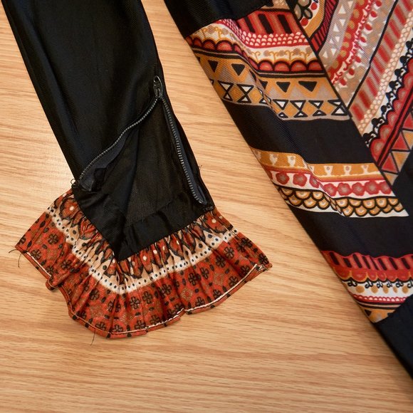 Vintage 60s Jean Varon Printed Maxi Babydoll Dress, Size XS, Made in England - Picture 9 of 10